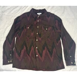 Urban Outfitters Men's Geo Print Heavy Work Shirt Button Long Sleeve XL